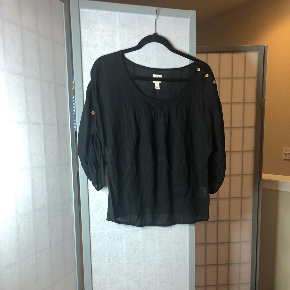 Anthropologie edme & esyllte brand black blouse